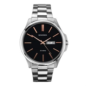 Sekonda 1097 Black Dial Bracelet Watch - W31464