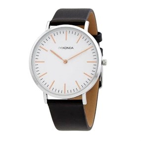 Sekonda 1342 Black Leather Strap Watch - W31465