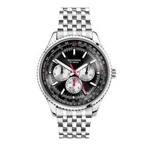 Sekonda 30371 Black Multi Dial Bracelet Watch - W31471