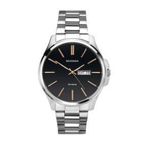 Sekonda 2097 Black Dial Bracelet Watch - W32435