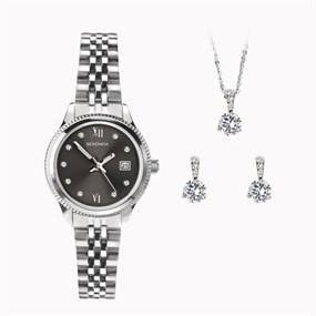 Sekonda 2673G Watch, Pendant And Earrings Gift Set - W32487