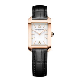 Baume & Mercier M0A10752 Hampton Black Leather Strap Watch - W35100
