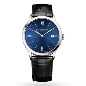 Baume & Mercier M0A10324 Classima Black Leather Strap Watch - W3519