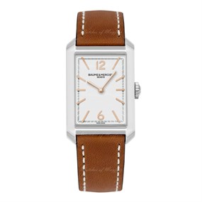 Baume & Mercier M0A10472 Hampton Tan Leather Strap Watch - W3552