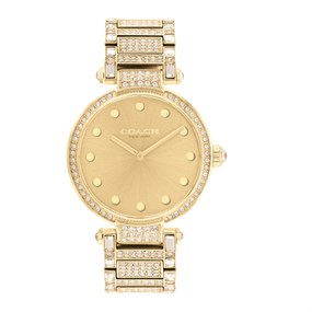 Coach 14503993 Gold Tone Stone Set Bracelet Watch - W43139