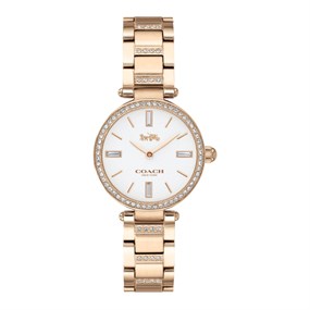 Coach 14503099 Park Rose Tone Stone Set Bracelet Watch - W43141