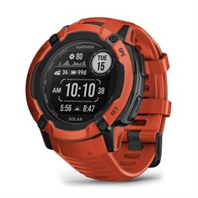 Garmin 010-02805-01 Instinct 2X Solar Flame Red GPS Smartwatch - W47384