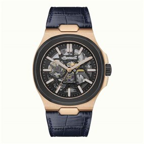 Ingersoll I12506 The Catalina Automatic Blue Leather Strap Watch - W4986