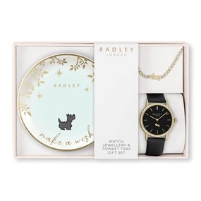 Radley RY21804A-TK-SET Black Watch, Bracelet And Trinket Tray - W51474