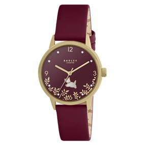 Radley RY21782A Cranberry Leather Strap Watch - W51512