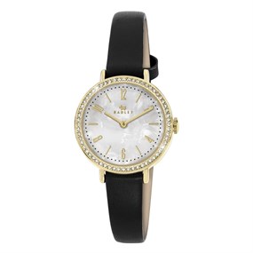Radley RY21912A Stone Set Black Leather Strap Watch - W51549