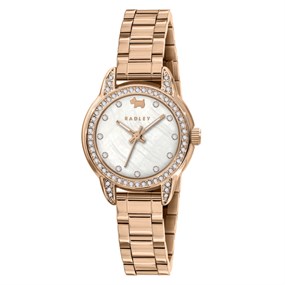 Radley RY4648 Rose Gold Tone Stone Set Bracelet Watch - W51559