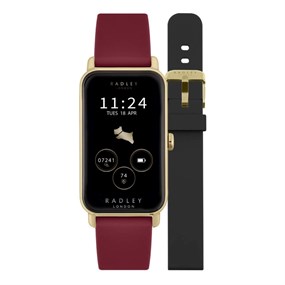 Radley RYS21-2154-SET Series 21 Gold Tone Black And Red Silicone Strap Watch - W51605
