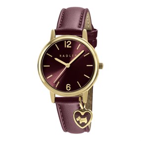 Radley RY22078A Dark Cherry Leather Strap Watch - W51625
