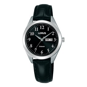 Lorus RN805AX9 Black Leather Strap Watch - W58220