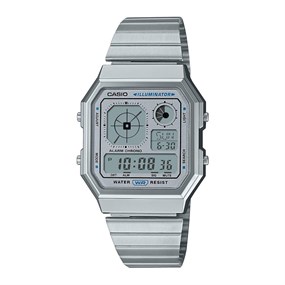 Casio Vintage A130WE-7AEF Dual Time Bracelet Watch - W59190