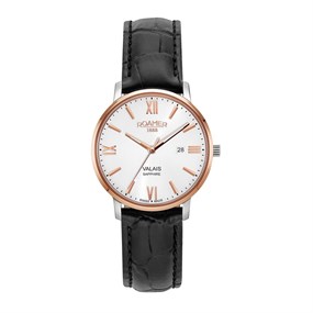 Roamer 958844 49 13 05 Valais Black Leather Strap Watch - W60162