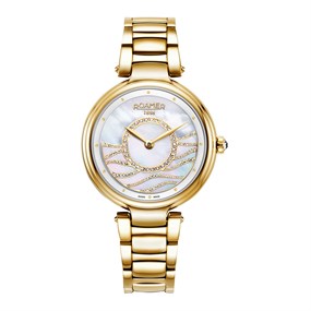 Roamer 600857 48 15 50 Lady Mermaid Gold Plated Bracelet Watch - W60173