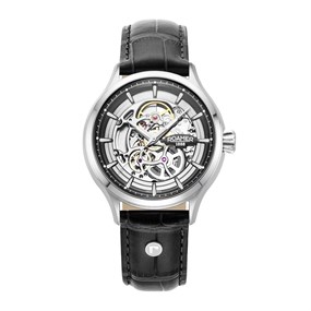 Roamer 101984 41 85 05 Competence Skeleton IV Black Strap Watch - W60275