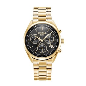 Roamer 993819 48 85 20 Pro Chrono Gold Plated Bracelet Watch - W60278