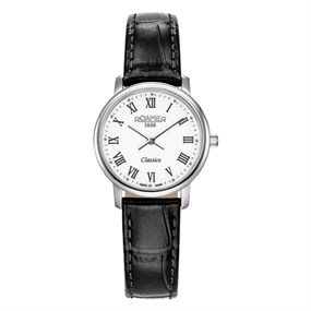 Roamer 971857 41 25 05 Classico Black Leather Strap Watch - W60327