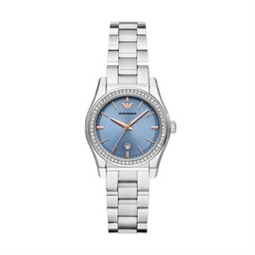 Emporio Armani AR11593 Stainless Steel Blue Dial Stone Set Bracelet Watch - W62166