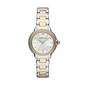 Emporio Armani AR11524 Two Tone Stone Set Bracelet Watch - W62173