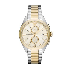 Emporio Armani AR11605 Two Tone Chronograph Bracelet Watch - W62174