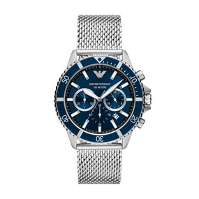 Emporio Armani AR11587 Chronograph Mesh Bracelet Watch - W62178