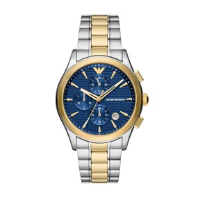 Emporio Armani AR11579 Paolo Two Tone Blue Dial Bracelet Watch - W62190