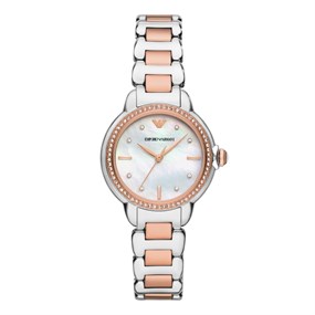 Emporio Armani AR11569 Two Tone Stone Set Bracelet Watch - W62198