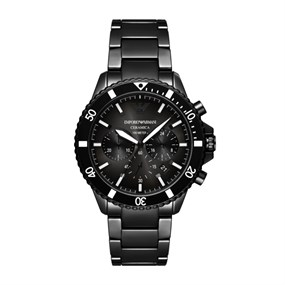 Emporio Armani AR70010 Chronograph Black Ceramic Bracelet Watch - W62202