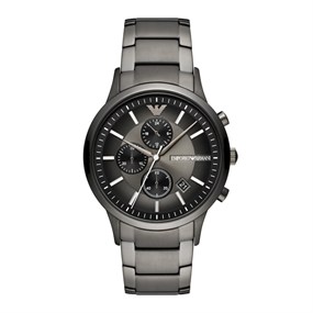 Emporio Armani AR11531 Chronograph Dial Gunmetal Bracelet Watch - W62215