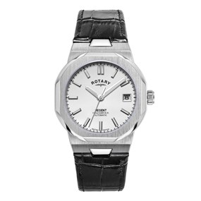 Rotary LS05410/02 Regent Automatic Black Leather Strap Watch - W64174