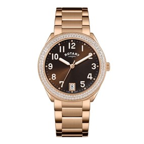 Rotary RLB10012/16 Brilliance Rose Tone Bracelet Watch - W64244