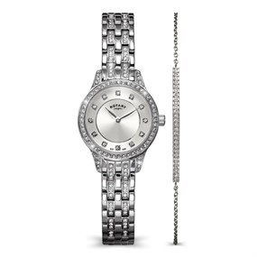 Rotary RLB10070/06-SET Stone Set Watch And Bracelet Set - W64252