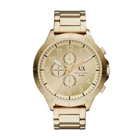 Armani Exchange AX1752 Gold Plated Chronograph Bracelet Watch - W6505