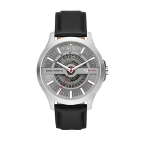 Armani Exchange AX2445 Stainless Steel Black Strap Watch - W65404