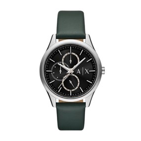 Armani Exchange AX1883 Green Leather Strap Watch - W65461