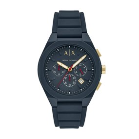 Armani Exchange AX4168 Rafael Chronograph Blue Silicone Strap Watch - W65486