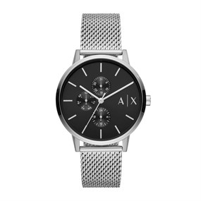 Armani Exchange AX2714 Black Dial Mesh Bracelet Watch - W65548