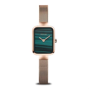 BERING 14520-368 Green Malachite Mesh Bracelet Watch - W74213