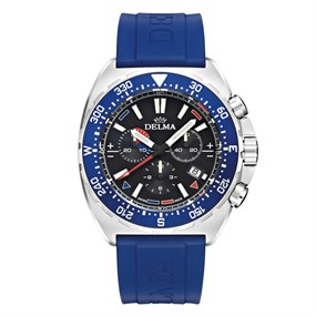 DELMA 41501.678.6.048 Oceanmaster Chronograph Blue Resin Strap Watch - W7532