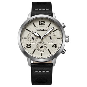 Timberland Louden Black Leather Strap Watch - W76111