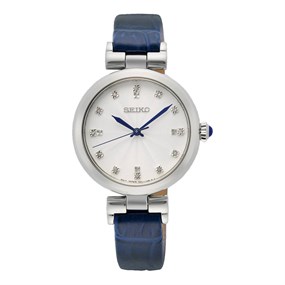 Seiko SRZ545P1 Blue Leather Strap Watch - W78121