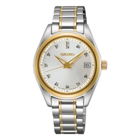 Seiko SUR582P1 Two Tone Diamond Set Bracelet Watch - W78150