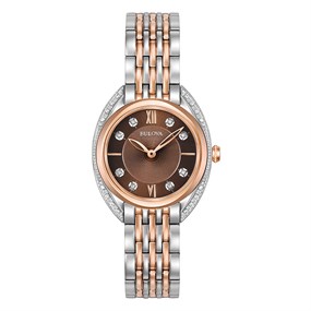 Bulova 98R230 Classic Diamond Two Tone Bracelet Watch - W83120