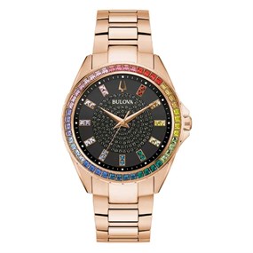 Bulova 97A180 Phantom Rainbow Crystal Bracelet Watch - W83249