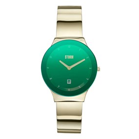 STORM 47559/GD/GN Lucki Gold Lazer Green Bangle/Bracelet Watch - W87462