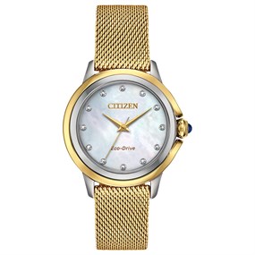 Citizen EM0794-54D Ceci Diamond Eco-Drive Mesh Strap Watch - W9275